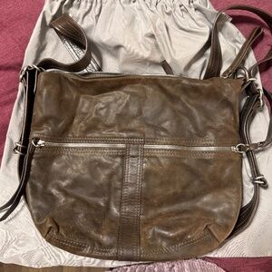 Distressed expresso leather City Safari rough and tumble bag size medium